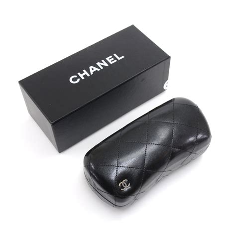 chanel white oval sunglasses|Chanel quilted sunglasses case.